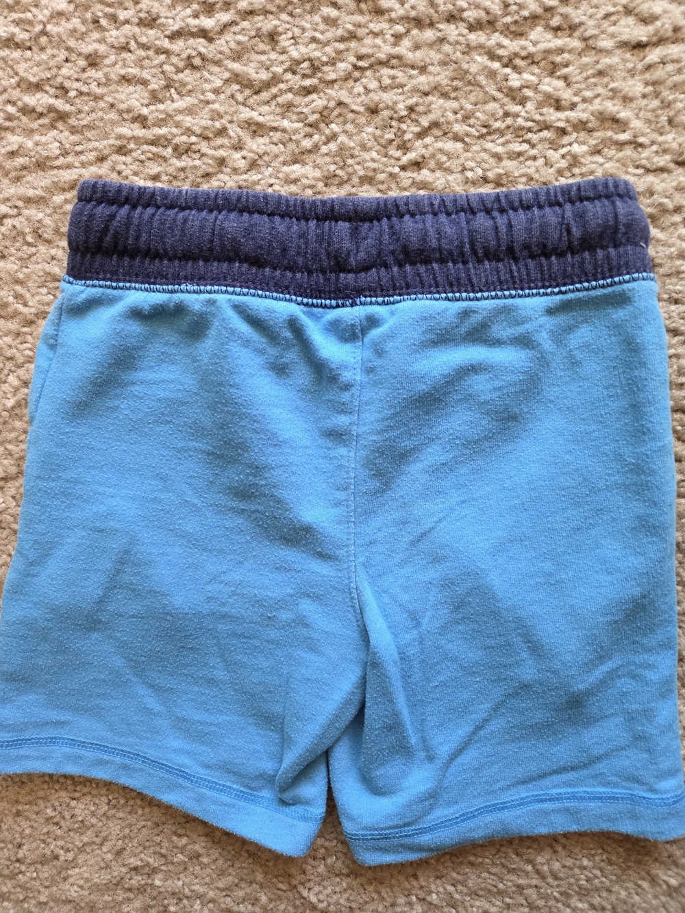 Cat & Jack Boys Blue Shorts with Navy Waistband and Yellow Drawstring Size 4T - Picture 7 of 11